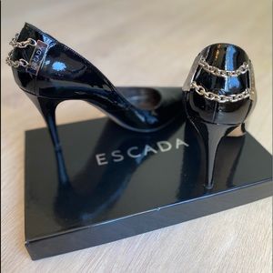 vintage Escada shiny leather heels